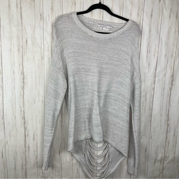 Stitches and Stripes gray open back sweater XL - Picture 3 of 6